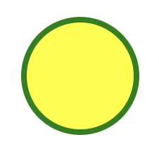 Yellow Circle SVG SVG of a yellow circle with green outline